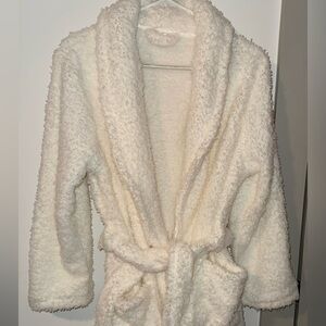 Cozy White Fleece Robe